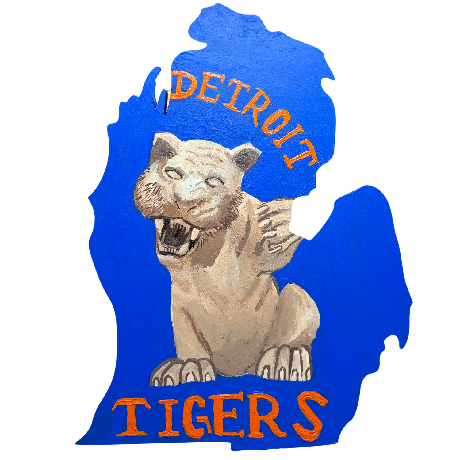 Detroit Tigers Statue Painting